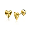 Discount Zinzi 5mm Gold 14 krt gouden hart oorknoppen 5mm met zonnestralen motief ZGO340
