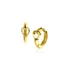 Sale Zinzi 10mm Gold 14 krt gouden oorringen met open harten, luxe klapsluiting 10 x 1,6mm ZGO449