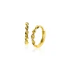 Outlet Zinzi 13mm Gold 14 krt gouden oorringen met gedraaide buis en luxe scharniersluiting 13 x 2mm ZGO525