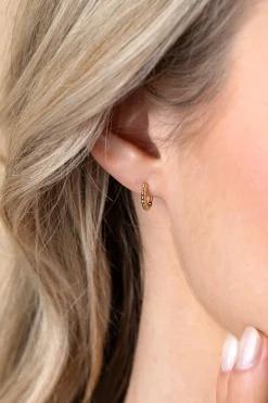 Discount Zinzi 10mm Gold 14 krt gouden oorringen bolletjes motief met luxe sluiting 10 x 1,7mm ZGO399CR