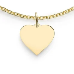 Discount Zinzi 11mm Gold 14 krt gouden hanger met glanzend hartje van 11mm ZGH363-11 (zonder collier)