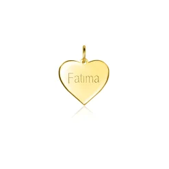 Discount Zinzi 11mm Gold 14 krt gouden hanger met glanzend hartje van 11mm ZGH363-11 (zonder collier)