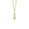 Clearance Zinzi 21mm Gold 14 krt gouden hanger met open peervorm ZGH541 (zonder collier)