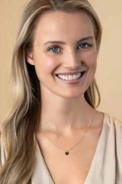 Hot Zinzi 8mm Gold 14 krt gouden hanger met trendy glanzend hartje van 8mm ZGH396-8 (zonder collier)