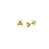 Sale Zinzi 3mm Gold 14 krt gouden oorknopjes drie gladde bolletjes in een driehoek ZGO476