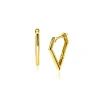 Outlet Zinzi 16mm Gold 14 krt gouden oorringen in diamantsvorm met scharniersluiting 16 x 2mm ZGO526