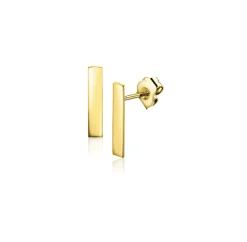 Best Zinzi 10mm Gold 14 krt gouden staaf oorstekers 10mm ZGO317
