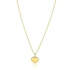 Sale Zinzi 18mm gold plated zilveren hanger hart met parelrand voor gravure ZIH2652G (zonder collier)