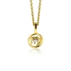 Discount Zinzi 9mm gold plated zilveren Maagd sterrenbeeldhanger bezet met witte zirconia ZIHY-MAA (zonder collier)