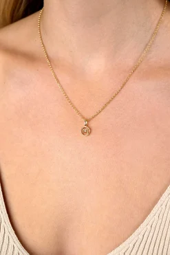 Zinzi 9mm gold plated zilveren Schorpioen sterrenbeeldhanger bezet met witte zirconia ZIHY-SCH (zonder collier)