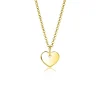 Hot Zinzi 12mm gold plated zilveren hanger glad hart voor gravure ZIH2346G12 (zonder collier)