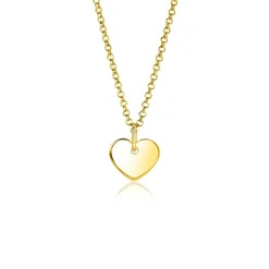 Hot Zinzi 12mm gold plated zilveren hanger glad hart voor gravure ZIH2346G12 (zonder collier)