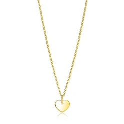 Hot Zinzi 12mm gold plated zilveren hanger glad hart voor gravure ZIH2346G12 (zonder collier)