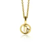 Discount Zinzi 9mm gold plated zilveren Steenbok sterrenbeeldhanger bezet met witte zirconia ZIHY-STE (zonder collier)
