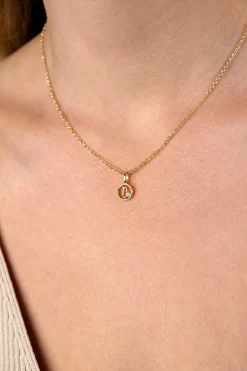 Discount Zinzi 9mm gold plated zilveren Steenbok sterrenbeeldhanger bezet met witte zirconia ZIHY-STE (zonder collier)