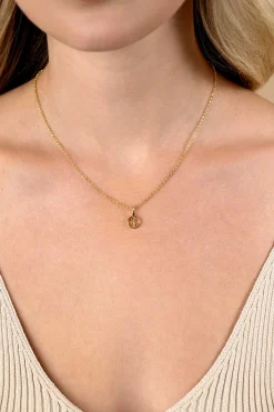 Online Zinzi 9mm gold plated zilveren Boogschutter sterrenbeeldhanger bezet met witte zirconia ZIHY-BOO (zonder collier)