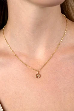 New Zinzi 9mm gold plated zilveren Vis sterrenbeeldhanger bezet met witte zirconia ZIHY-VIS (zonder collier)