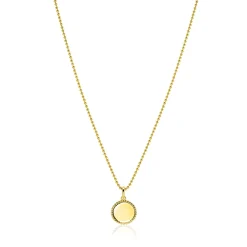 Online Zinzi 12mm gold plated zilveren coin hanger met parelrand voor gravure ZIH2650G (zonder collier)