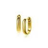 Zinzi 14,5mm gold plated zilveren oorringen in ovale vorm met ronde buis 3mm breed ZIO2603G