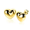 Zinzi 13mm gold plated zilveren oorstekers in bolle hart vorm ZIO2672G