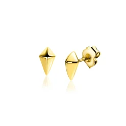 Sale Zinzi 7mm gold plated zilveren oorknoppen in vliegervorm ZIO2503G