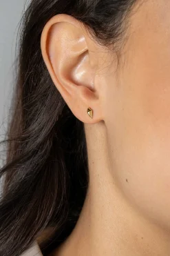 Sale Zinzi 7mm gold plated zilveren oorknoppen in vliegervorm ZIO2503G