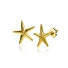 Online Zinzi 13mm gold plated zilveren oorstekers grote zeester ZIO2641