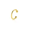 Clearance Zinzi 12,5mm gold plated zilveren ear cuff gedraaide buis per stuk geprijsd ZIO-CUFF3G
