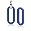 Sale Zinzi 30mm grote ovale oorbedels in trendy lapis lazuli blauw ZICH2456L (zonder oorringen)
