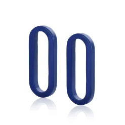Sale Zinzi 30mm grote ovale oorbedels in trendy lapis lazuli blauw ZICH2456L (zonder oorringen)