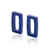 New Zinzi 16mm oorbedels rechthoek lapis lazuli ZICH2231 (zonder oorringen)