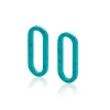 Outlet Zinzi 19mm ovale oorbedels in trendy turquoise blauw ZICH2455T (zonder oorringen)