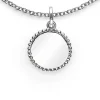 Outlet Zinzi 12mm zilveren coin hanger met parelrand voor gravure ZIH2650 (zonder collier)