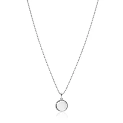 Outlet Zinzi 12mm zilveren coin hanger met parelrand voor gravure ZIH2650 (zonder collier)