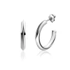 Sale Zinzi 20mm zilveren halve oorringen 3mm buisdikte met stekers ZIO2432