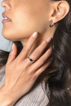 Sale Zinzi 20mm zilveren halve oorringen 3mm buisdikte met stekers ZIO2432