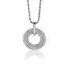 Zinzi 20mm zilveren hanger open ronde vorm, bezet met witte zirconia's ZIH2446 (zonder collier)