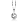New Zinzi 9mm zilveren Kreeft sterrenbeeldhanger bezet met witte zirconia ZIH-KRE (zonder collier)