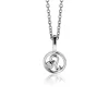 Outlet Zinzi 9mm zilveren Leeuw sterrenbeeldhanger bezet met witte zirconia ZIH-LEE (zonder collier)