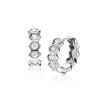Zinzi 15mm zilveren luxe oorringen met zeshoeksvormen bezet met witte zirconia's en klapsluiting ZIO2543