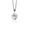 Hot Zinzi 9mm zilveren Maagd sterrenbeeldhanger bezet met witte zirconia ZIH-MAA (zonder collier)