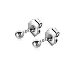 Sale Zinzi 3mm zilveren oorknoppen glad bol ZIO805