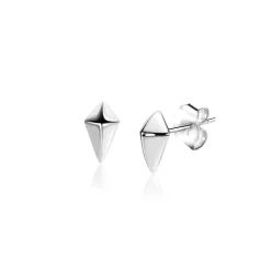 Clearance Zinzi 7mm zilveren oorknoppen in vliegervorm ZIO2503