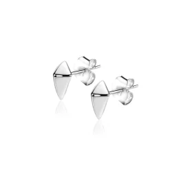 Clearance Zinzi 7mm zilveren oorknoppen in vliegervorm ZIO2503