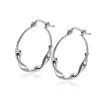 Online Zinzi 27mm zilveren oorringen met een trendy combinatie van een gladde en gedraaide buis 27x3mm ZIO2482