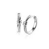 Zinzi 19mm zilveren oorringen met speelse twist en knoop. Luxe klapsluiting ZIO2680