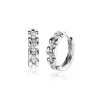 Zinzi 16mm zilveren oorringen met rolex-style schakels en middenbaan bezet met witte zirconia's, met luxe klapsluiting 16x4mm ZIO2504