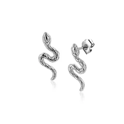 Sale Zinzi 18mm zilveren oorstekers slang met zirkonia-ogen ZIO2721