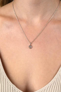 Hot Zinzi 9mm zilveren Ram sterrenbeeldhanger bezet met witte zirconia ZIH-RAM (zonder collier)
