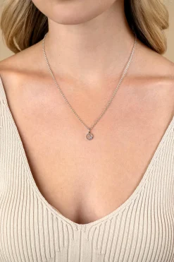 Hot Zinzi 9mm zilveren Steenbok sterrenbeeldhanger bezet met witte zirconia ZIH-STE (zonder collier)